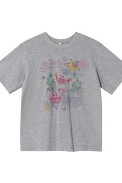 Colorful Panda Print Loose Fit T-Shirt for Women - Summer Short and Long Sleeve Top, Petite Style, Cute Casual Wear