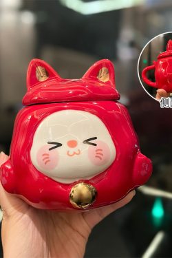 Colorful Rainbow Unicorn Ceramic Mug with Lid and Spoon, Cute Girly Water Cup for Office or Home Coffee