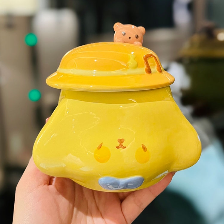 Colorful Rainbow Unicorn Ceramic Mug with Lid and Spoon, Cute Girly Water Cup for Office or Home Coffee Colorful Rainbow Unicorn Ceramic Mug with Lid and Spoon, Cute Girly Water Cup for Office or Home Coffee