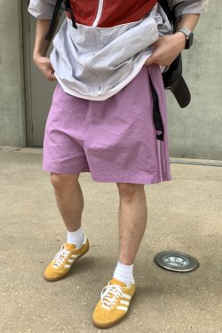 Colorful Striped Casual Shorts for Men and Women - Summer American Style, Quick-Drying Breathable Nylon, Loose-Fit Five-Point Design