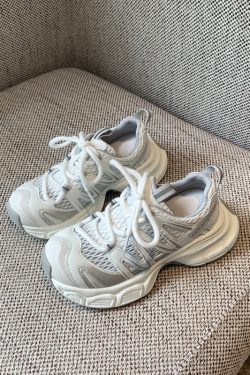 Colorful Thick-Soled Dad Shoes for Women - 2025 New Style Height-Increasing Mesh Casual Sports Sneakers