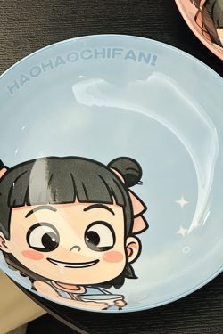 Colorful Underglaze Ceramic Dinner Plate Set - Elegant Tableware for Home, 2025 Model, Unique Design, Perfect for Dining and Decor