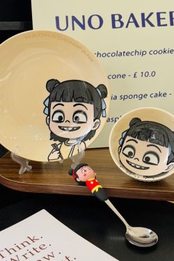 Colorful Underglaze Ceramic Dinner Plate Set - Elegant Tableware for Home, 2025 Model, Unique Design, Perfect for Dining and Decor