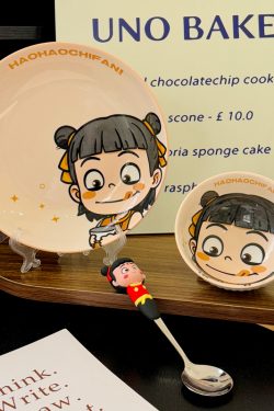 Colorful Underglaze Ceramic Dinner Plate Set - Elegant Tableware for Home, 2025 Model, Unique Design, Perfect for Dining and Decor