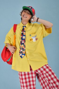 Colorful Versatile Short Sleeve Shirt for Couples - Loose Fit Candy Color Half Sleeve Top - Trendy Casual Streetwear