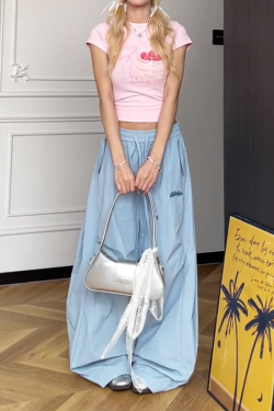 Colorful Wide-Leg Cargo Pants for Women - Summer Jazz Dance Parachute Style, American High Street Casual Outfit