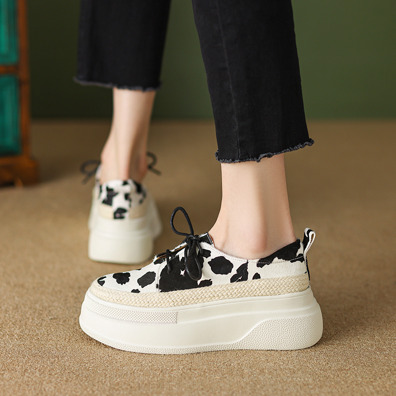 Comfortable 6cm Italian-Style Color-Block Woven Leather Soft Sole Shoes for Women - Thick-Soled Fashion Footwear Comfortable 6cm Italian-Style Color-Block Woven Leather Soft Sole Shoes for Women - Thick-Soled Fashion Footwear