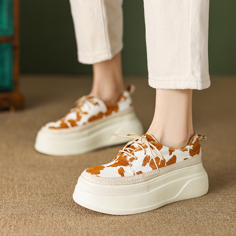 Comfortable 6cm Italian-Style Color-Block Woven Leather Soft Sole Shoes for Women - Thick-Soled Fashion Footwear Comfortable 6cm Italian-Style Color-Block Woven Leather Soft Sole Shoes for Women - Thick-Soled Fashion Footwear