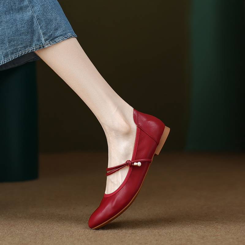 Comfortable French Soft Leather Flat Mary Jane Shoes - Love at First Wear, Soft Sole, Shallow Mouth, Perfect for Casual and Y2K Styles Comfortable French Soft Leather Flat Mary Jane Shoes - Love at First Wear, Soft Sole, Shallow Mouth, Perfect for Casual and Y2K Styles