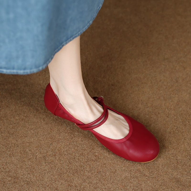 Comfortable French Soft Leather Flat Mary Jane Shoes - Love at First Wear, Soft Sole, Shallow Mouth, Perfect for Casual and Y2K Styles Comfortable French Soft Leather Flat Mary Jane Shoes - Love at First Wear, Soft Sole, Shallow Mouth, Perfect for Casual and Y2K Styles