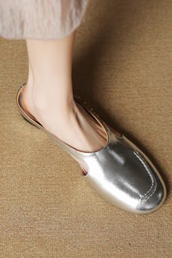 Comfortable Open-Toe Leather Sandals for Women - Breathable Flat Slippers, Italian Style Fashion