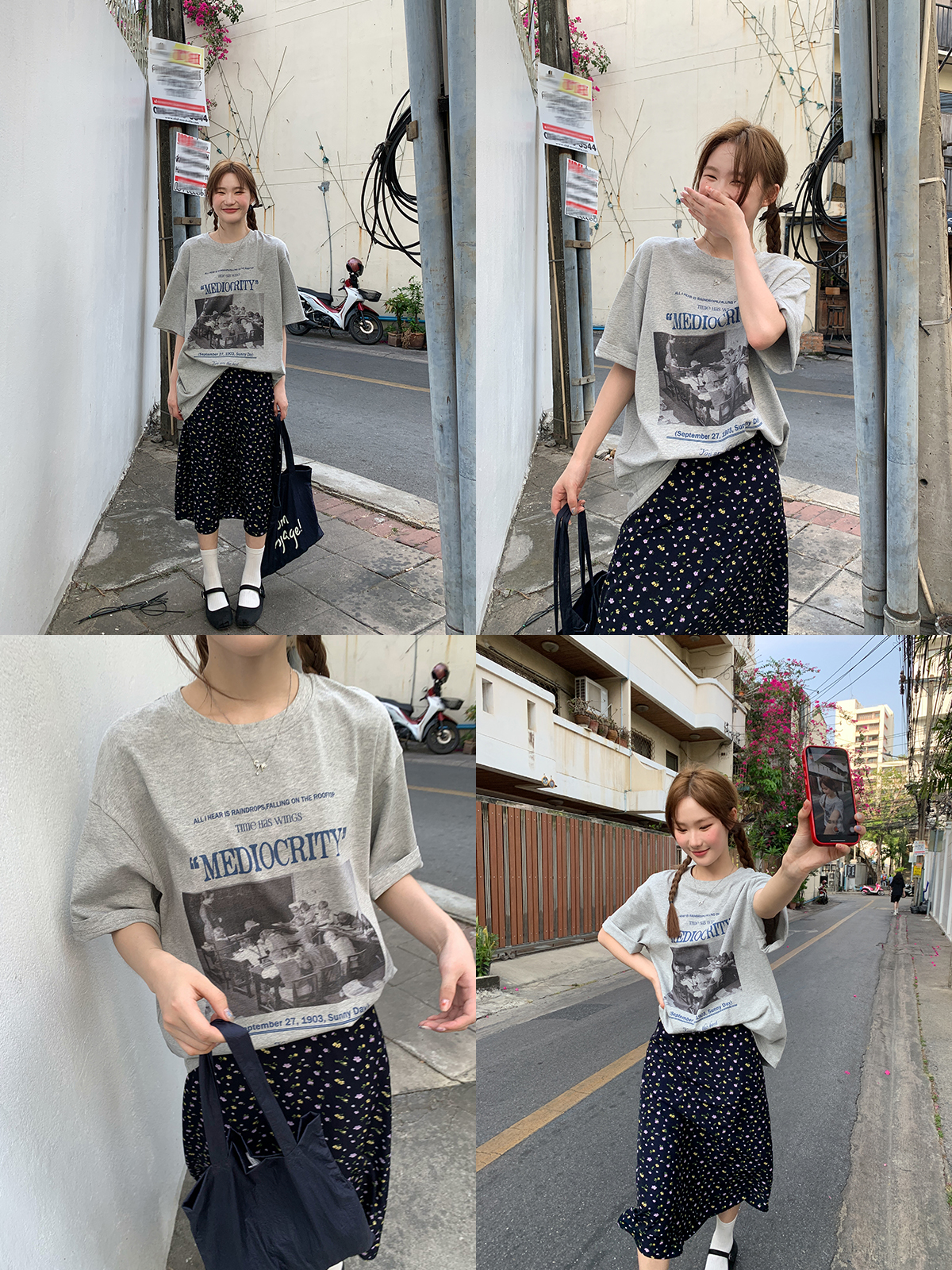 Contrast Color Portrait Print Round Neck Short Sleeve T-Shirt for Women - Loose Fit Pure Cotton Summer Style 2025 Contrast Color Portrait Print Round Neck Short Sleeve T-Shirt for Women - Loose Fit Pure Cotton Summer Style 2025