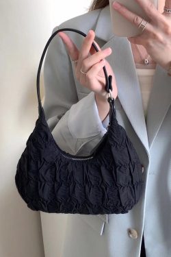 Cream Puff Cloud Ruffled Bag - 2023 Fashion Tote Shoulder Dumpling Style for Girls, Sweet and Cool Underarm Bag