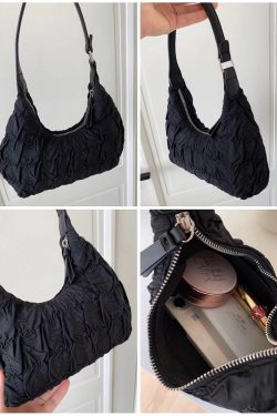 Cream Puff Cloud Ruffled Bag - 2023 Fashion Tote Shoulder Dumpling Style for Girls, Sweet and Cool Underarm Bag