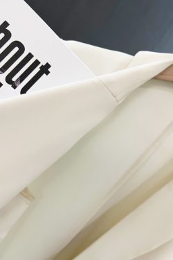 Cream Short Sleeve Blazer with Metal Buttons - British Style Professional Suit for Women - 2025 Summer Fashion Trend