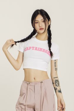 Cropped Jazz Dance T-Shirt for Women - Sweet and Spicy Team Captain Design, Summer Hot Girl Style, 90s Inspired Top