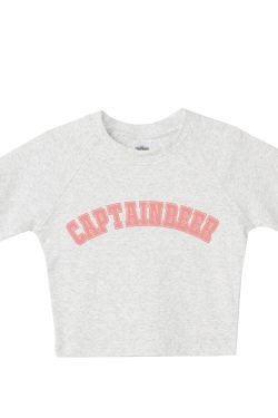 Cropped Jazz Dance T-Shirt for Women - Sweet and Spicy Team Captain Design, Summer Hot Girl Style, 90s Inspired Top