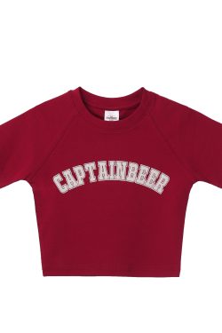 Cropped Jazz Dance T-Shirt for Women - Sweet and Spicy Team Captain Design, Summer Hot Girl Style, 90s Inspired Top