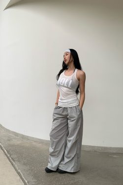 Cross-Back Tank Dress in Semi-Transparent Tencel with Dollcore Print, High Comfort Stretch Fabric for Aesthetic Style