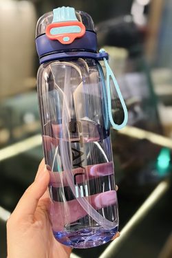 Cute 1L Plastic Straw Cup - High-Quality Graduation Water Bottle for Students, Perfect Gift for School and Summer Activities
