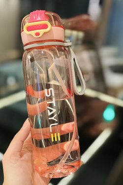 Cute 1L Plastic Straw Cup - High-Quality Graduation Water Bottle for Students, Perfect Gift for School and Summer Activities