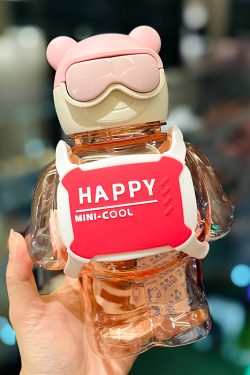 Cute 1L Plastic Straw Cup - High-Quality Graduation Water Bottle for Students, Perfect Gift for School and Summer Activities