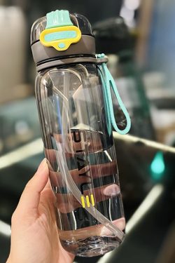 Cute 1L Plastic Straw Cup - High-Quality Graduation Water Bottle for Students, Perfect Gift for School and Summer Activities
