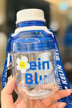 Cute 1L Plastic Straw Cup - High-Quality Graduation Water Bottle for Students, Perfect Gift for School and Summer Activities