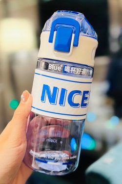 Cute 1L Plastic Straw Cup - High-Quality Graduation Water Bottle for Students, Perfect Gift for School and Summer Activities