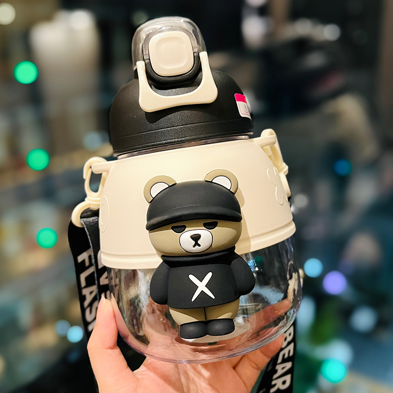 Cute 1L Plastic Straw Cup - High-Quality Graduation Water Bottle for Students, Perfect Gift for School and Summer Activities Cute 1L Plastic Straw Cup - High-Quality Graduation Water Bottle for Students, Perfect Gift for School and Summer Activities