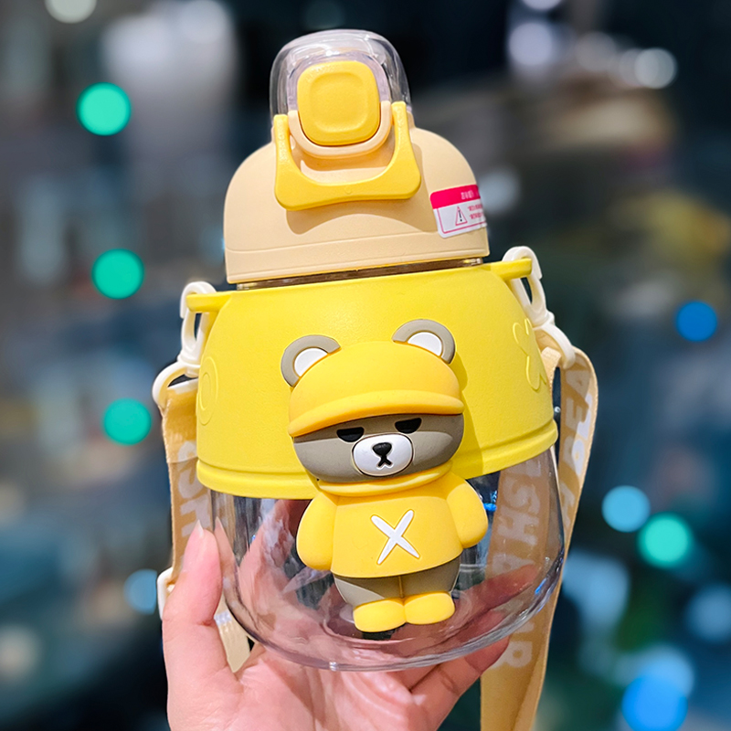 Cute 1L Plastic Straw Cup - High-Quality Graduation Water Bottle for Students, Perfect Gift for School and Summer Activities Cute 1L Plastic Straw Cup - High-Quality Graduation Water Bottle for Students, Perfect Gift for School and Summer Activities