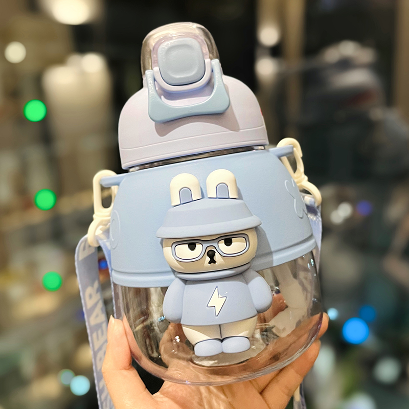 Cute 1L Plastic Straw Cup - High-Quality Graduation Water Bottle for Students, Perfect Gift for School and Summer Activities Cute 1L Plastic Straw Cup - High-Quality Graduation Water Bottle for Students, Perfect Gift for School and Summer Activities