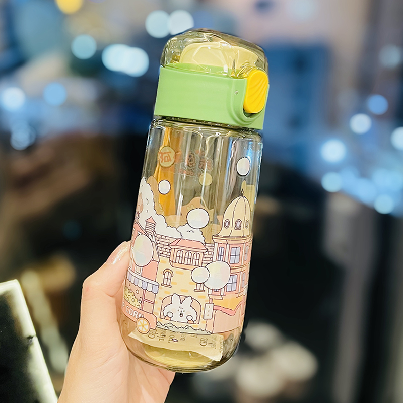 Cute 1L Plastic Straw Cup - High-Quality Graduation Water Bottle for Students, Perfect Gift for School and Summer Activities Cute 1L Plastic Straw Cup - High-Quality Graduation Water Bottle for Students, Perfect Gift for School and Summer Activities