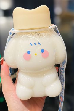 Cute 1L Plastic Straw Cup - High-Quality Graduation Water Bottle for Students, Perfect Gift for School and Summer Activities