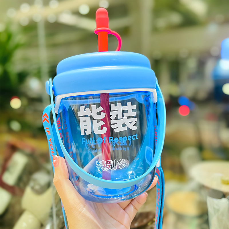 Cute 1L Plastic Straw Cup - High-Quality Graduation Water Bottle for Students, Perfect Gift for School and Summer Activities Cute 1L Plastic Straw Cup - High-Quality Graduation Water Bottle for Students, Perfect Gift for School and Summer Activities