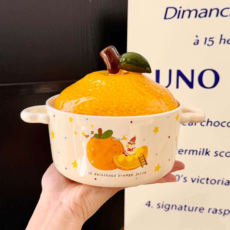 Cute Apple Ceramic Instant Noodle Bowl with Lid and Handle - Aesthetic Design for Dorm Room, Perfect for Instant and Snail Noodles Cute Apple Ceramic Instant Noodle Bowl with Lid and Handle - Aesthetic Design for Dorm Room, Perfect for Instant and Snail Noodles