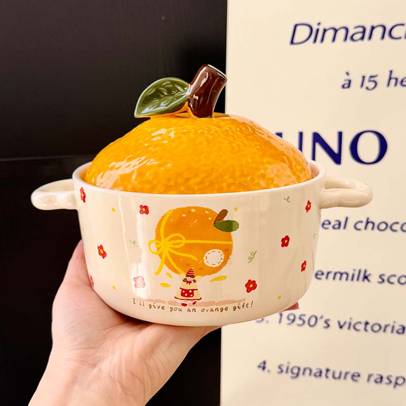 Cute Apple Ceramic Instant Noodle Bowl with Lid and Handle - Aesthetic Design for Dorm Room, Perfect for Instant and Snail Noodles Cute Apple Ceramic Instant Noodle Bowl with Lid and Handle - Aesthetic Design for Dorm Room, Perfect for Instant and Snail Noodles