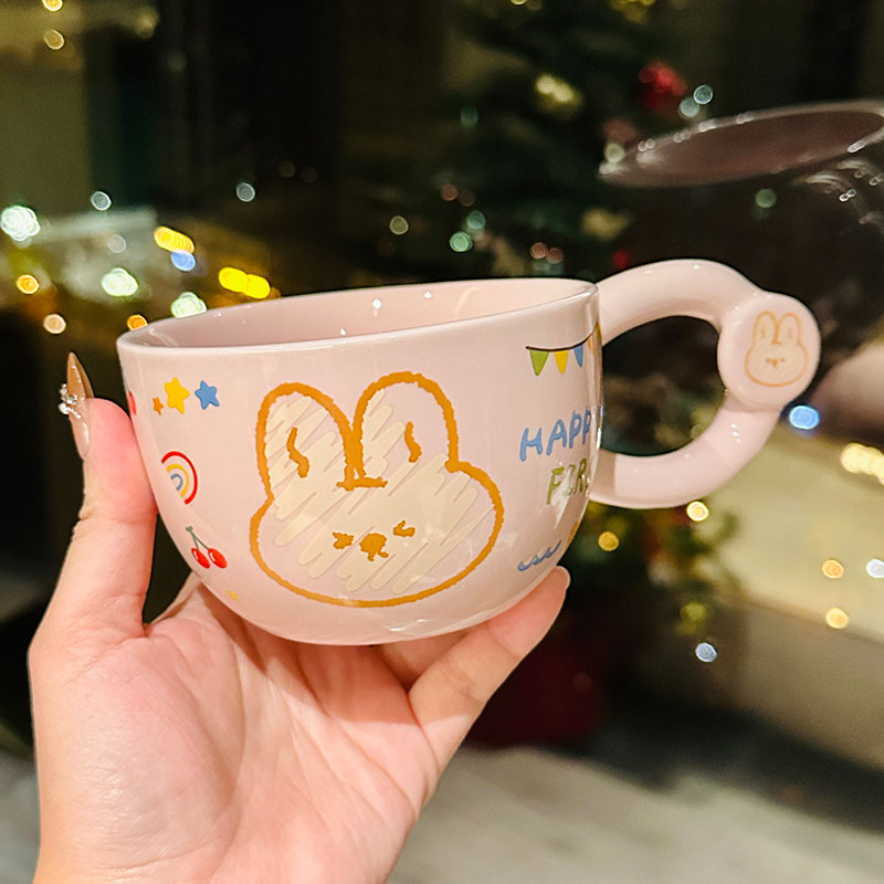Cute Bear Ceramic Mug with Lid and Spoon, Aesthetic Coffee Cup for Girls, Perfect for Office and Breakfast, Great Birthday Gift Cute Bear Ceramic Mug with Lid and Spoon, Aesthetic Coffee Cup for Girls, Perfect for Office and Breakfast, Great Birthday Gift