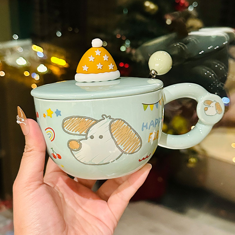 Cute Bear Ceramic Mug with Lid and Spoon, Aesthetic Coffee Cup for Girls, Perfect for Office and Breakfast, Great Birthday Gift Cute Bear Ceramic Mug with Lid and Spoon, Aesthetic Coffee Cup for Girls, Perfect for Office and Breakfast, Great Birthday Gift