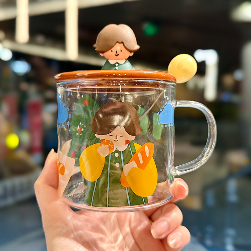 Cute Bee Ceramic Mug with Lid and Spoon - Perfect Breakfast Mug for Girls, Best Friend Birthday Gift, Water and Coffee Cup Cute Bee Ceramic Mug with Lid and Spoon - Perfect Breakfast Mug for Girls, Best Friend Birthday Gift, Water and Coffee Cup