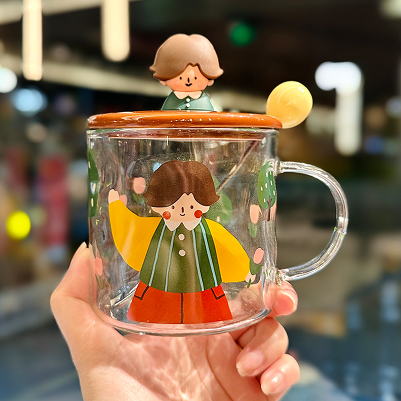 Cute Bee Ceramic Mug with Lid and Spoon - Perfect Breakfast Mug for Girls, Best Friend Birthday Gift, Water and Coffee Cup Cute Bee Ceramic Mug with Lid and Spoon - Perfect Breakfast Mug for Girls, Best Friend Birthday Gift, Water and Coffee Cup