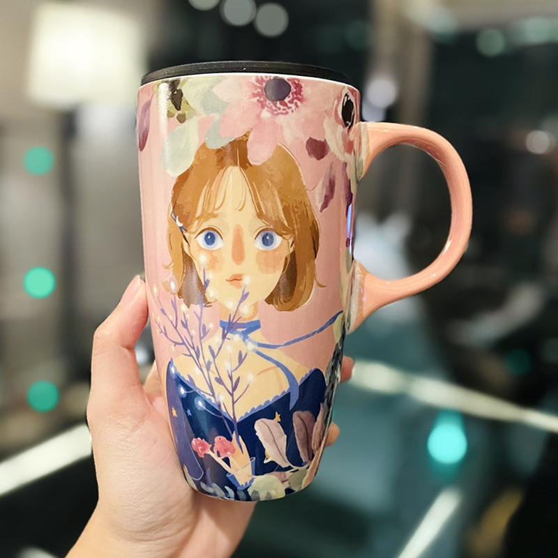 Cute Birthday Pig Ceramic Mug with Lid and Spoon - Adorable Heart Design, Creative Gift for Couples and Girls, Perfect Coffee Water Cup Cute Birthday Pig Ceramic Mug with Lid and Spoon - Adorable Heart Design, Creative Gift for Couples and Girls, Perfect Coffee Water Cup