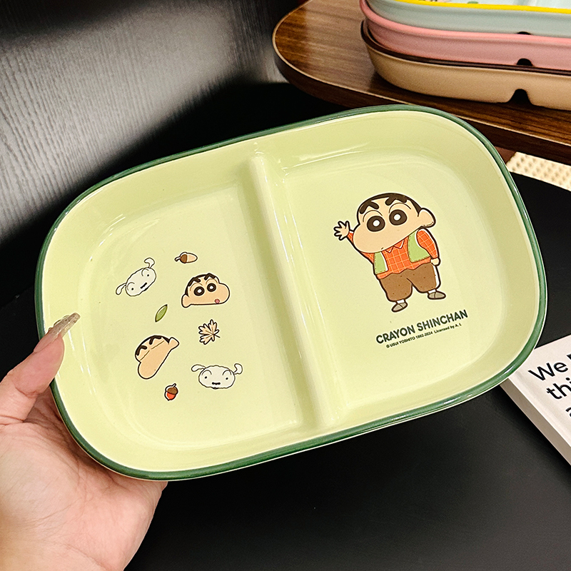 Cute Crayon Shin-chan Ceramic Tableware Set for Kids - One-Person Meal Bowl, Plate, and Milk Cup - Perfect for Breakfast Cute Crayon Shin-chan Ceramic Tableware Set for Kids - One-Person Meal Bowl, Plate, and Milk Cup - Perfect for Breakfast