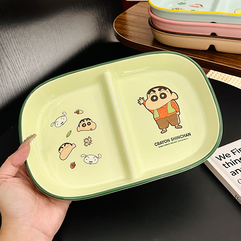 Cute Crayon Shin-chan Ceramic Tableware Set for Kids - One-Person Meal Bowl, Plate, and Milk Cup - Perfect for Breakfast Cute Crayon Shin-chan Ceramic Tableware Set for Kids - One-Person Meal Bowl, Plate, and Milk Cup - Perfect for Breakfast