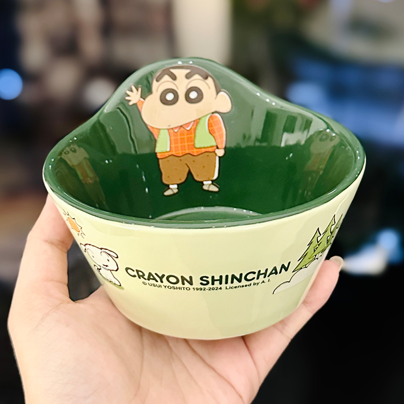 Cute Crayon Shin-chan Ceramic Tableware Set for Kids - One-Person Meal Bowl, Plate, and Milk Cup - Perfect for Breakfast Cute Crayon Shin-chan Ceramic Tableware Set for Kids - One-Person Meal Bowl, Plate, and Milk Cup - Perfect for Breakfast