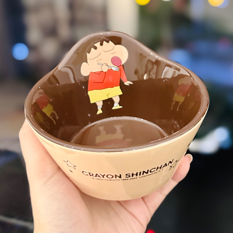 Cute Crayon Shin-chan Ceramic Tableware Set for Kids - One-Person Meal Bowl, Plate, and Milk Cup - Perfect for Breakfast Cute Crayon Shin-chan Ceramic Tableware Set for Kids - One-Person Meal Bowl, Plate, and Milk Cup - Perfect for Breakfast