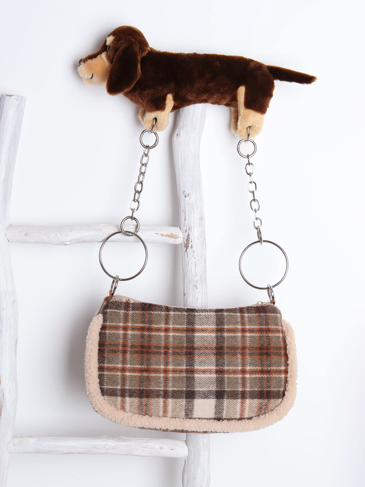 Cute Creative Sausage Dog Plush Doll Underarm Bag - Autumn Winter Small Handheld Crossbody Bag for Trendy Style Cute Creative Sausage Dog Plush Doll Underarm Bag - Autumn Winter Small Handheld Crossbody Bag for Trendy Style