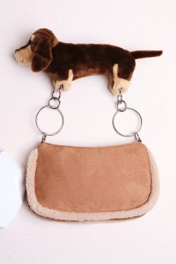 Cute Creative Sausage Dog Plush Doll Underarm Bag - Autumn Winter Small Handheld Crossbody Bag for Trendy Style