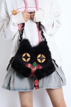 Cute Crossbody Bag with Hugging Cat Design, Adorable New Year Gift, Trendy Korean Style Accessory for Cat Lovers