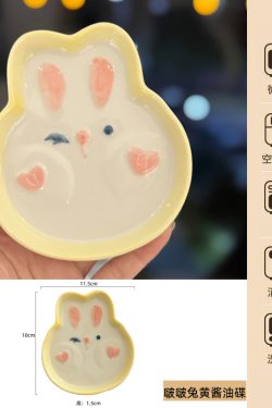 Cute Hand-Painted Cartoon Unicorn Ceramic Bowl with Underglaze, 5-Inch Ice Cream Bowl and Dessert Spoon, Perfect for Kids' Parties